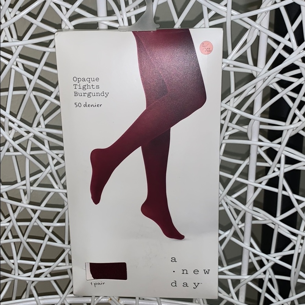 Burgundy Tights still in package